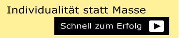 Schnell zum Erfolg  Individualit�t statt Masse